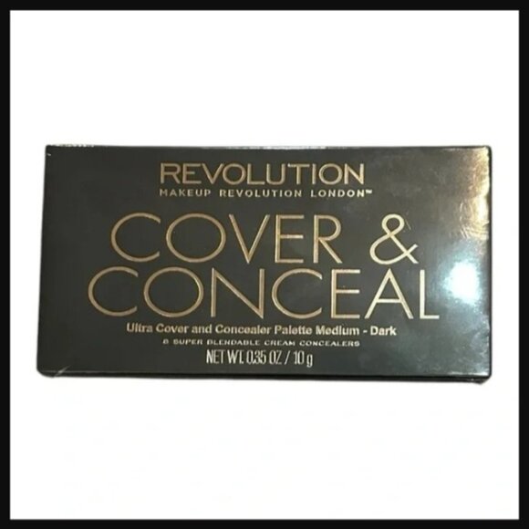 Makeup Revolution Cover & Conceal Palette | Medium–Dark | 8-Shade Makeup Compact - Picture 2 of 4